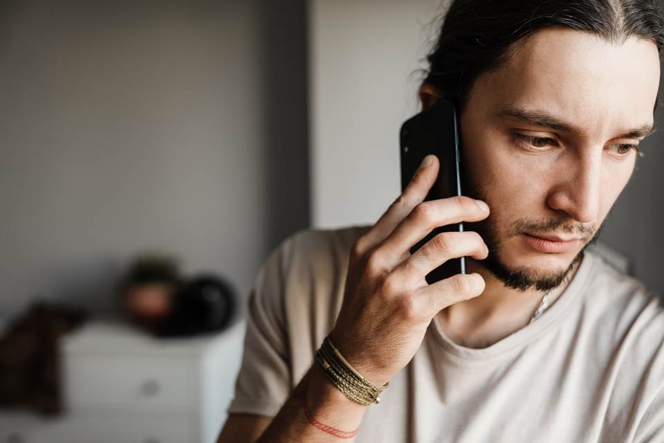 Person on a phone call