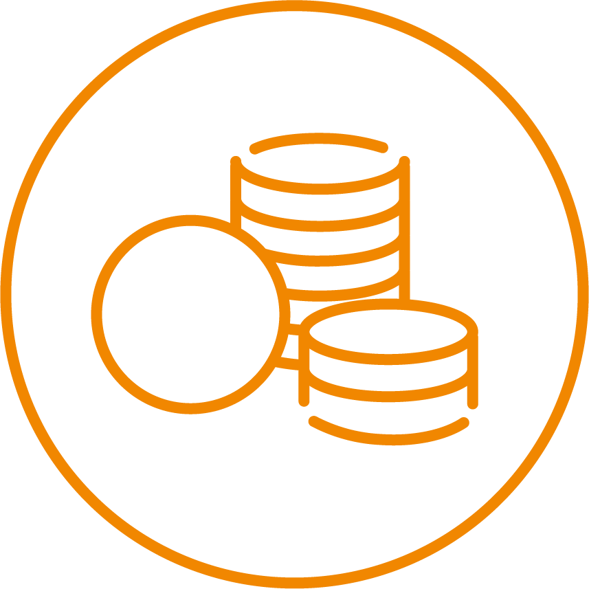 Outline of a stack of coins